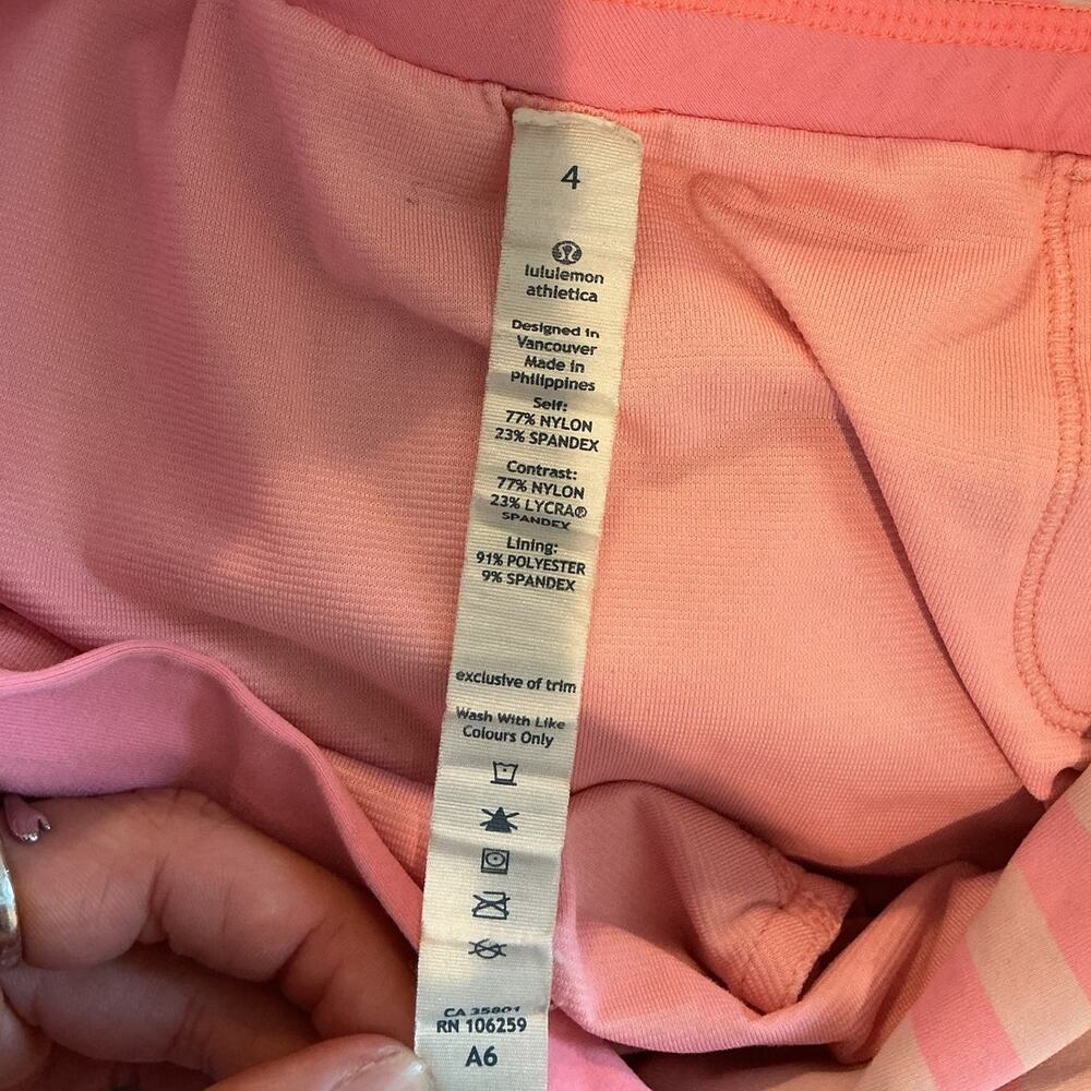 Lululemon Womens Pace Short Size 4 Pink Athleisure Running Gym Sports Casual - Picture 3 of 8